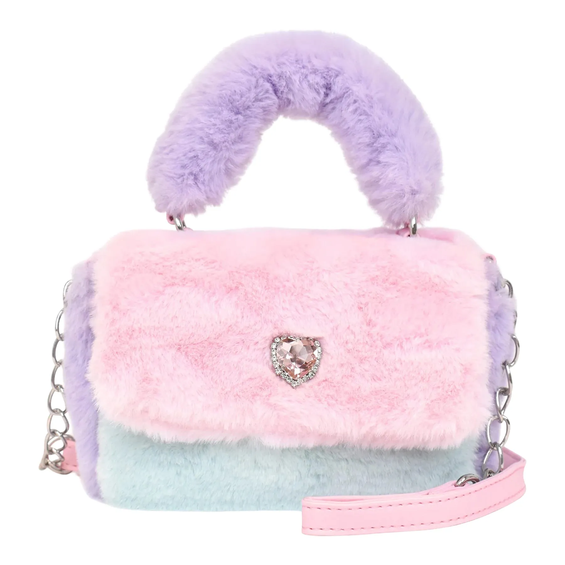 Faux Fur Top Handle Crossbody
