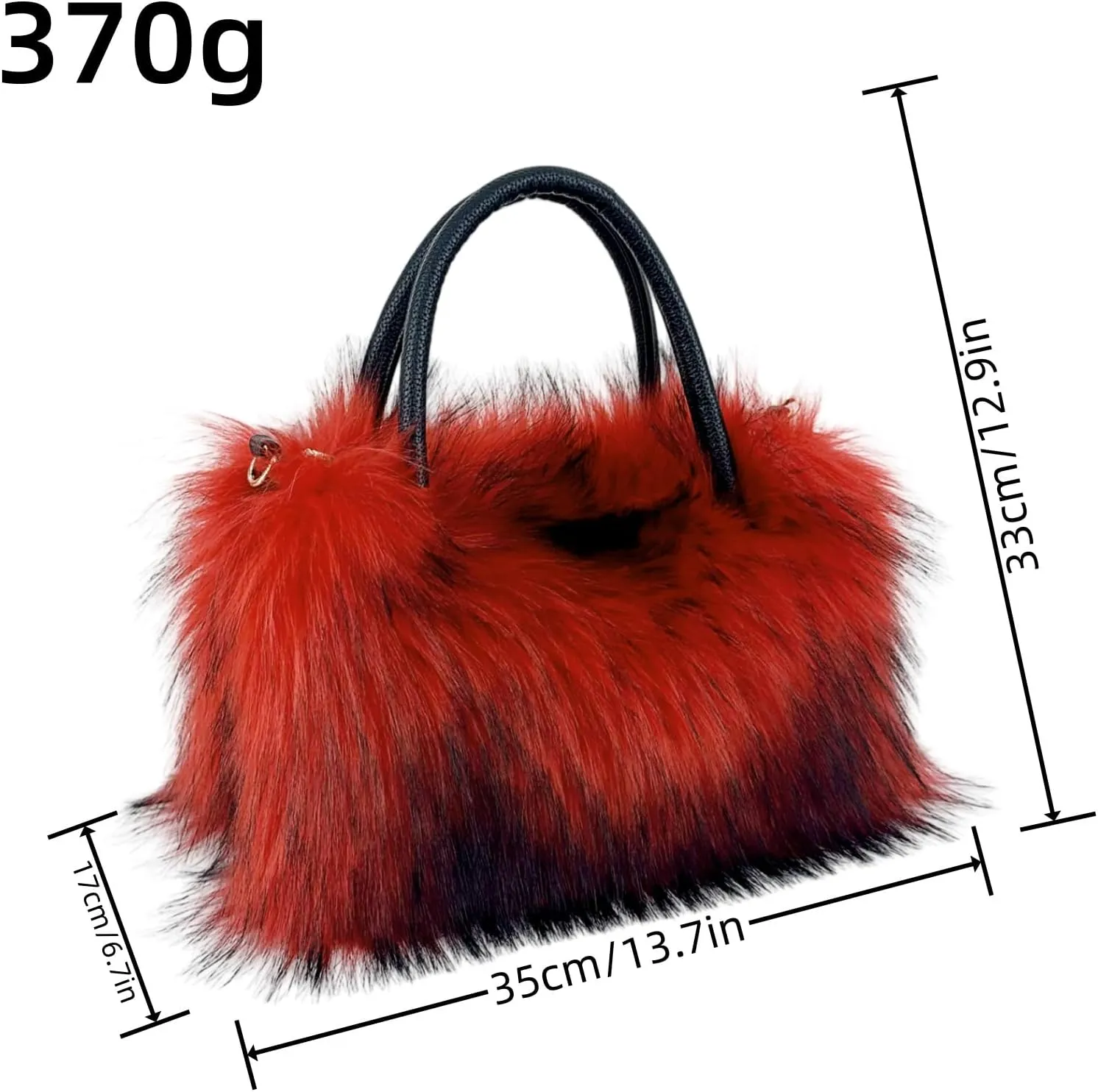 Faux Fur Tote Bag Women's Shoulder Handbag