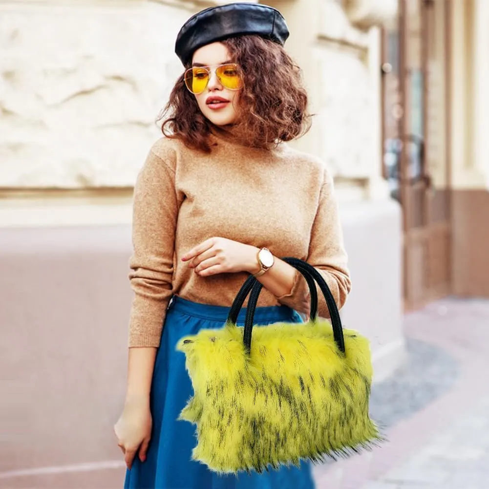 Faux Fur Tote Bag Women's Shoulder Handbag