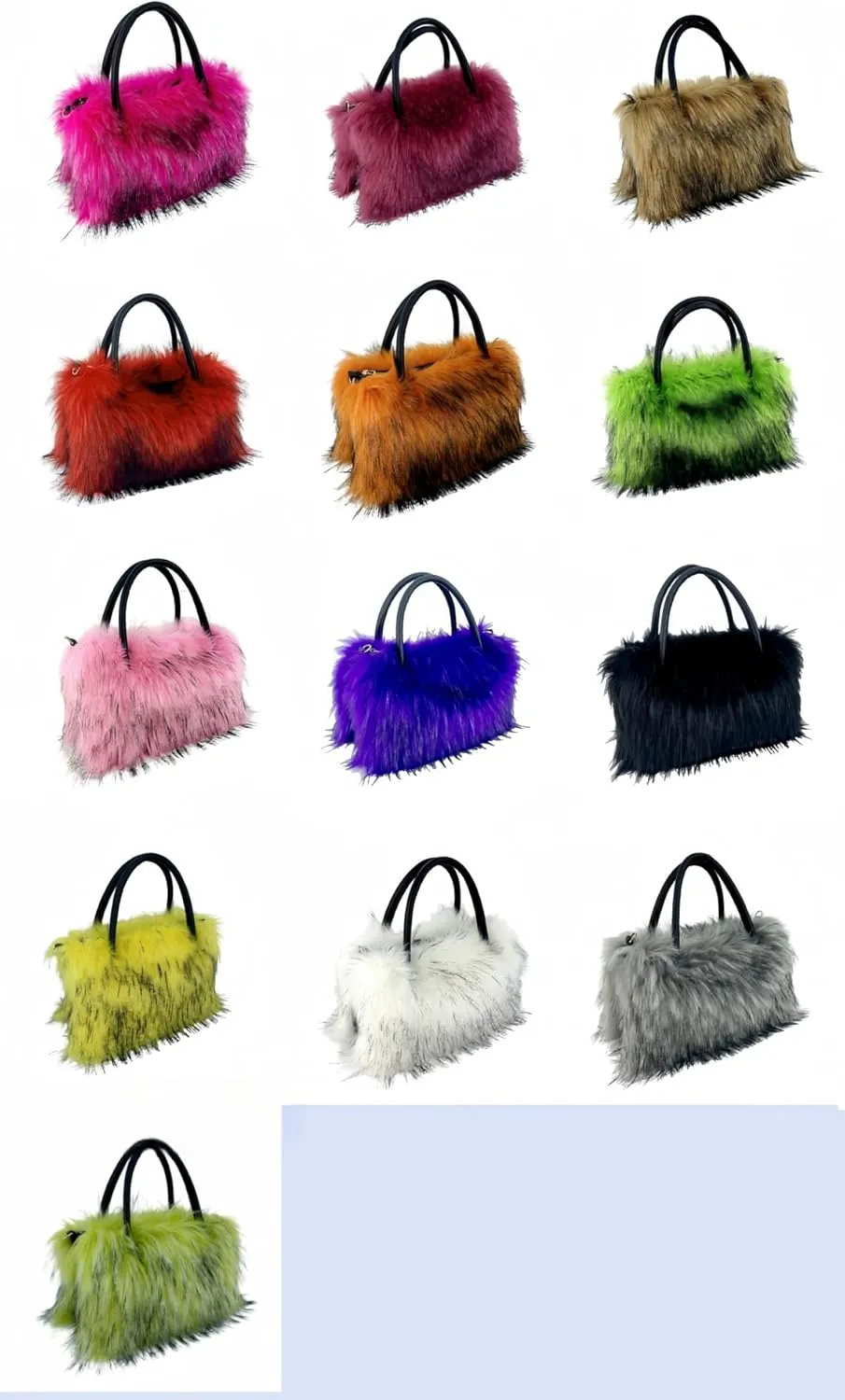 Faux Fur Tote Bag Women's Shoulder Handbag