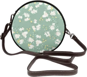 Faux Leather Shoulder Bag for Women, Round Shoulder Purse and Clutch Tote Bag with Shoulder Strap