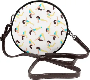 Faux Leather Shoulder Bag for Women, Round Shoulder Purse and Clutch Tote Bag with Shoulder Strap
