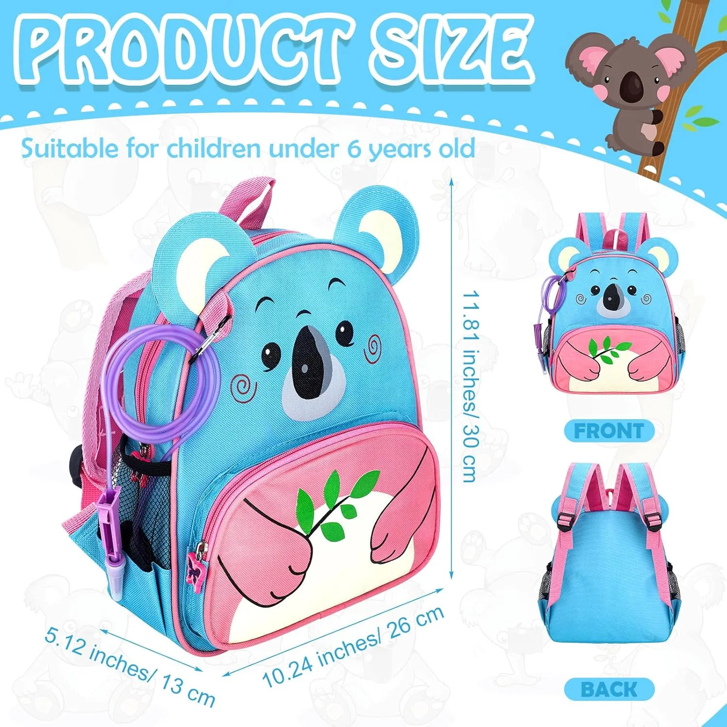 Feeding Tube Backpack g Tube Gj Backpack for Enteral Feeding Pump Gtube Accessories, Bag Only(Koala)
