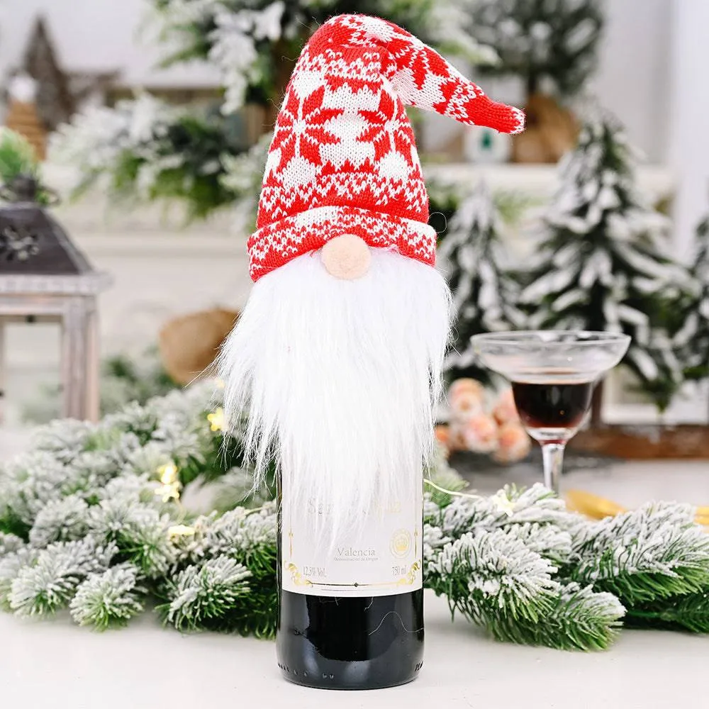 Festive Christmas Wine Bottle Covers – Adorable Holiday Bottle Bags for Perfect Gift Wrapping