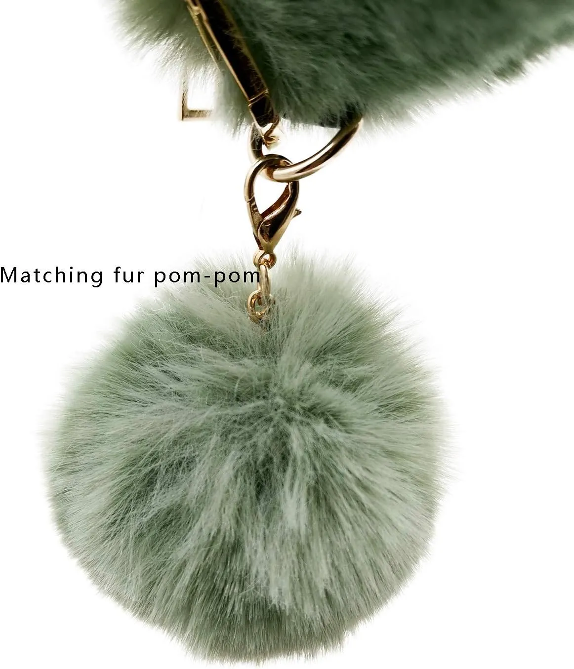 FHQHTHFaux Fur Purse for Women Fluffy Evening Bags Small Cute Crossbody Bag Cosmetic Bag Metal Chain Strap