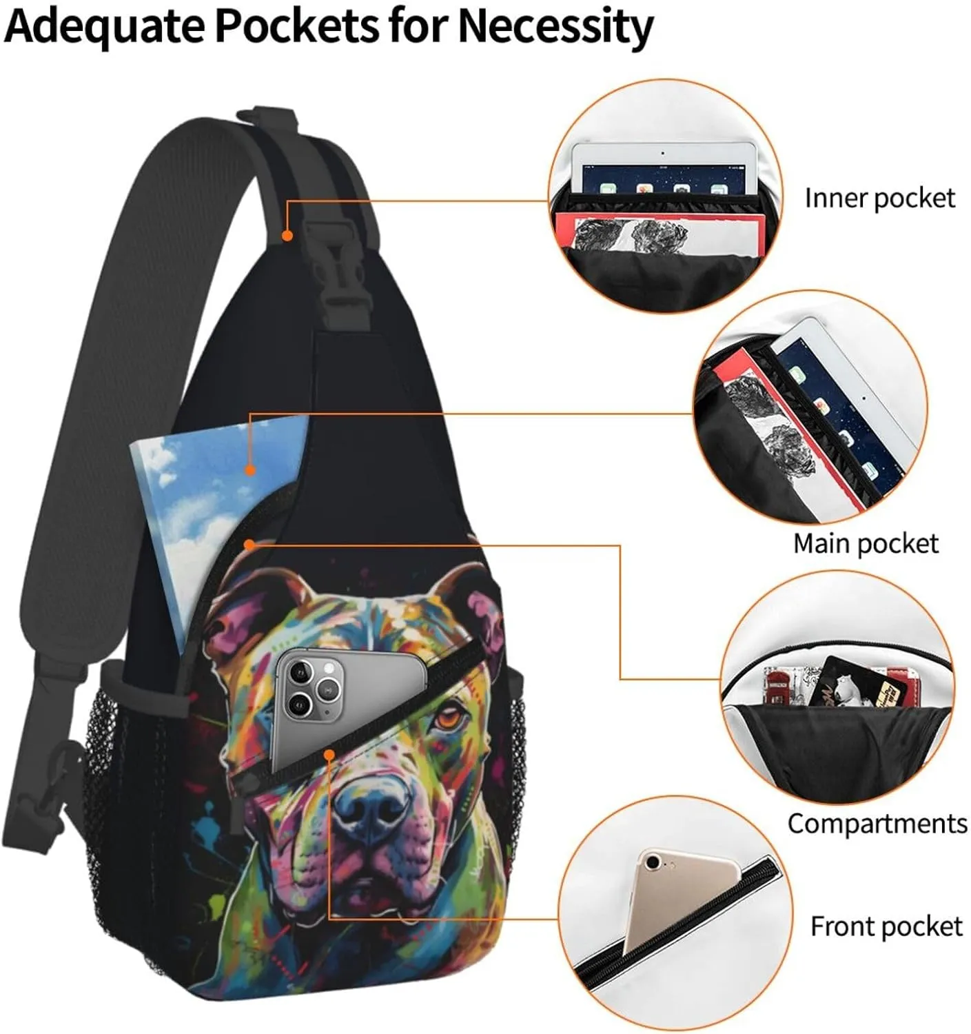 Flames Burning Fire Crossbody Chest Bags for Women, Small Crossbody Shoulder Bag Sling Bag Travel Hiking Daypack
