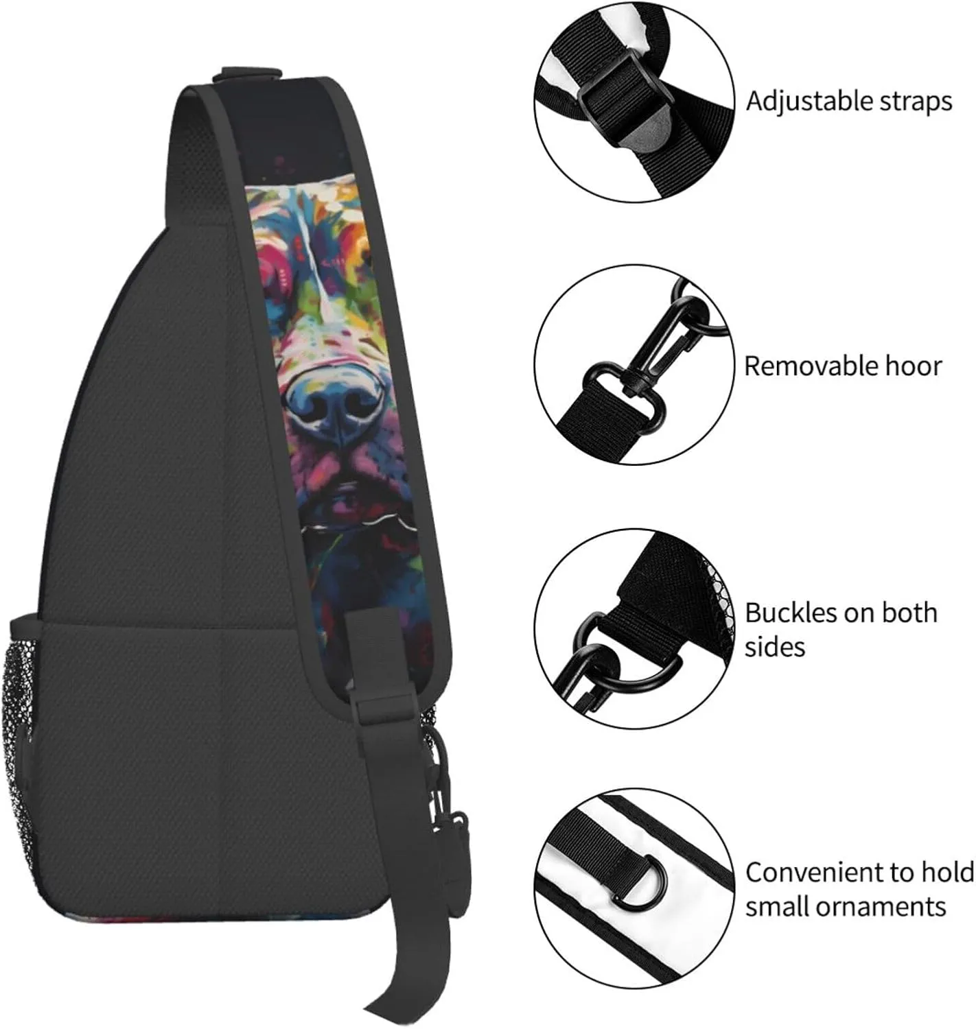 Flames Burning Fire Crossbody Chest Bags for Women, Small Crossbody Shoulder Bag Sling Bag Travel Hiking Daypack
