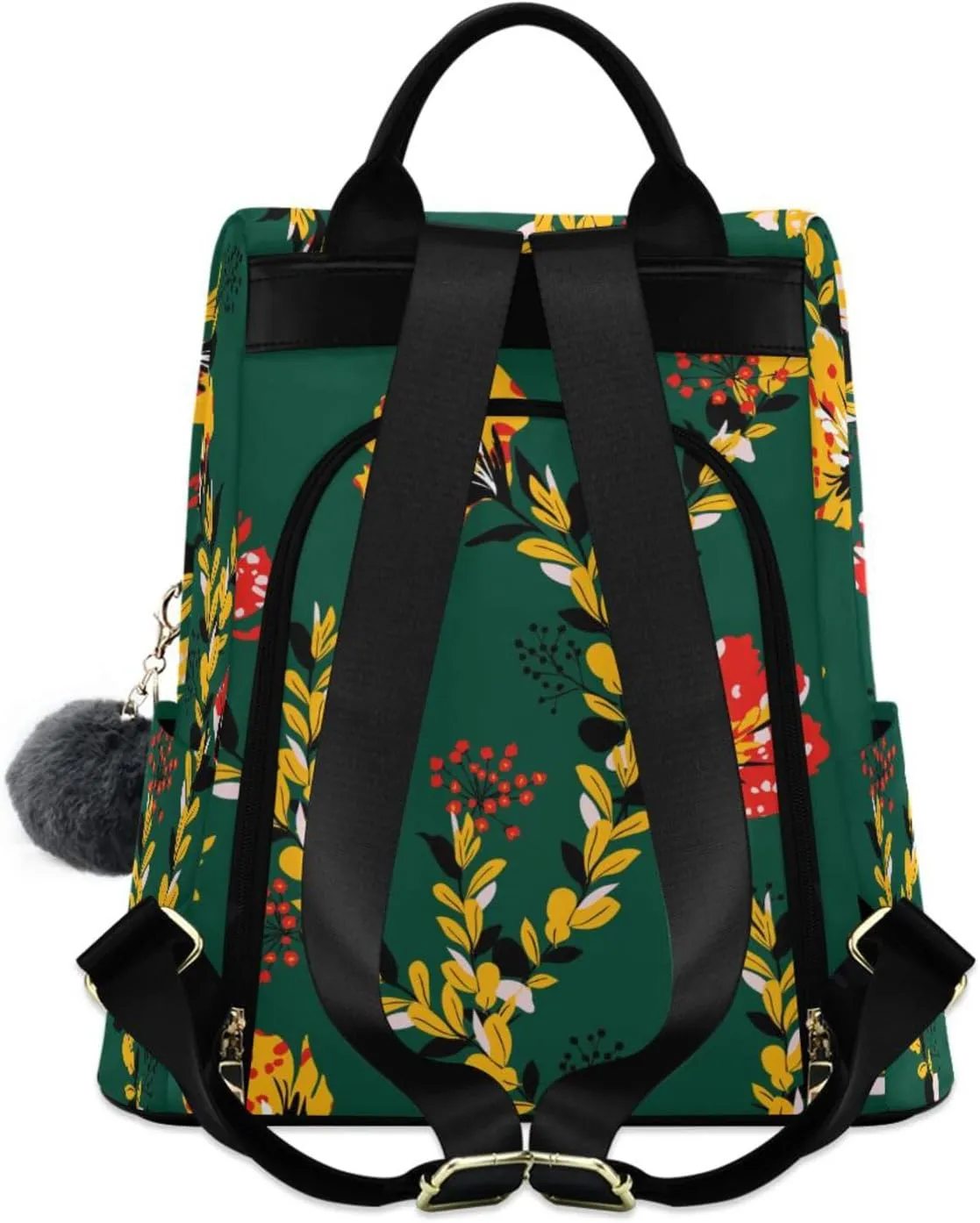 Flower Print Anti-theft Backpack Handbags for Women Travel Rucksack Lightweight Shoulder Bags 13.4 X 5.9 X 15in Pattern 6