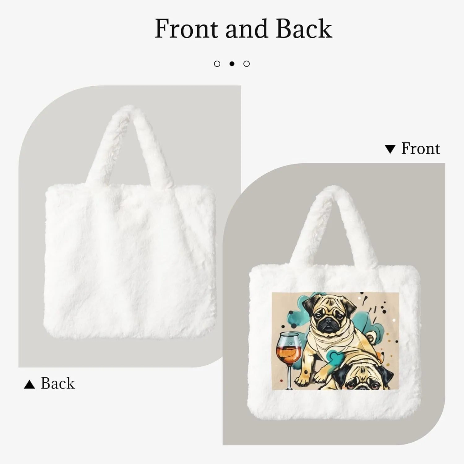 Fluffy Bag Purse, Winter Faux Fur Bags for Women Furry Tote Bag Fuzzy Shoulder Handbags