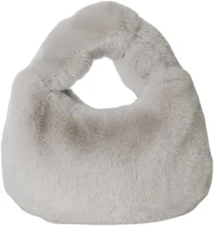Fluffy Tote Bag, Cute Lady Plush Purse Cute Mini Handbag Plush Dumpling Bag Y2K Plush Purse
