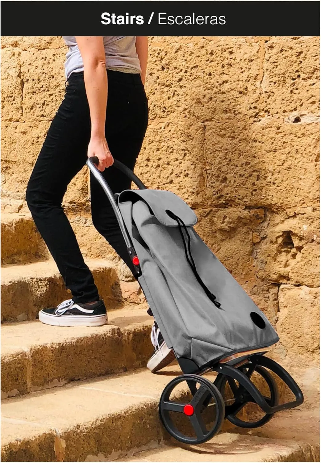 Foldable Grocery Shopping Cart with Wheels | Collapsible Personal Folding Cart for Groceries | Durable & Portable | Blue