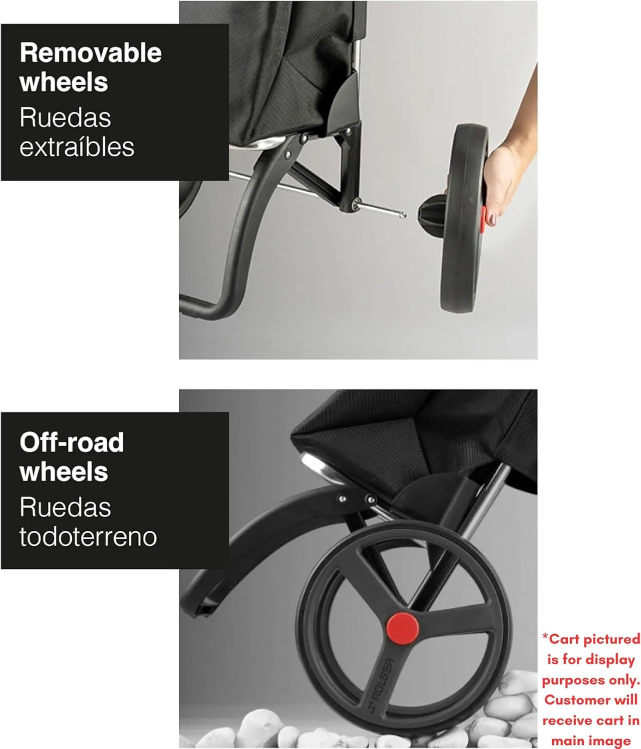 Foldable Puff Grocery Shopping Cart with Wheels | Collapsible Personal Folding Cart for Groceries | Durable & Portable | Purple