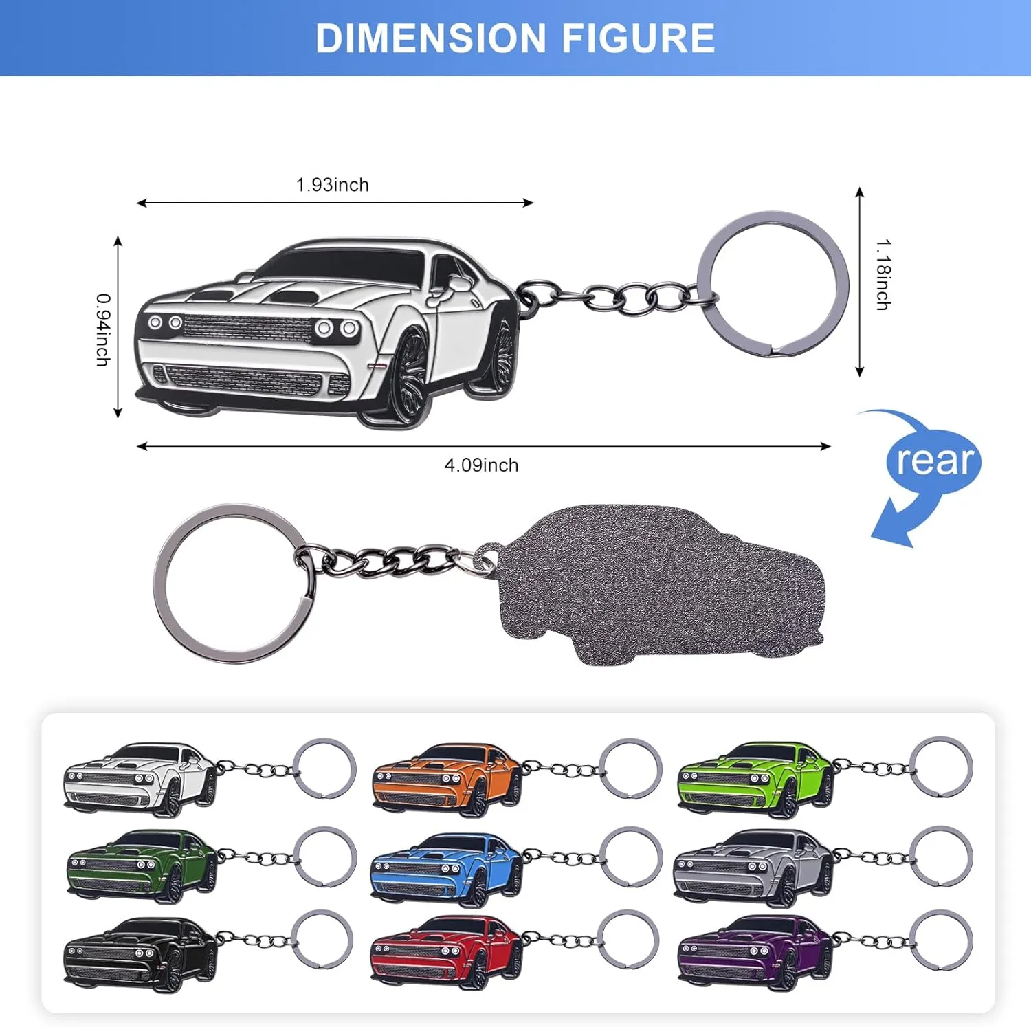 for Challenger Keychain Accessories SRT,Key Chain for Dodge Challenger SRT SXT