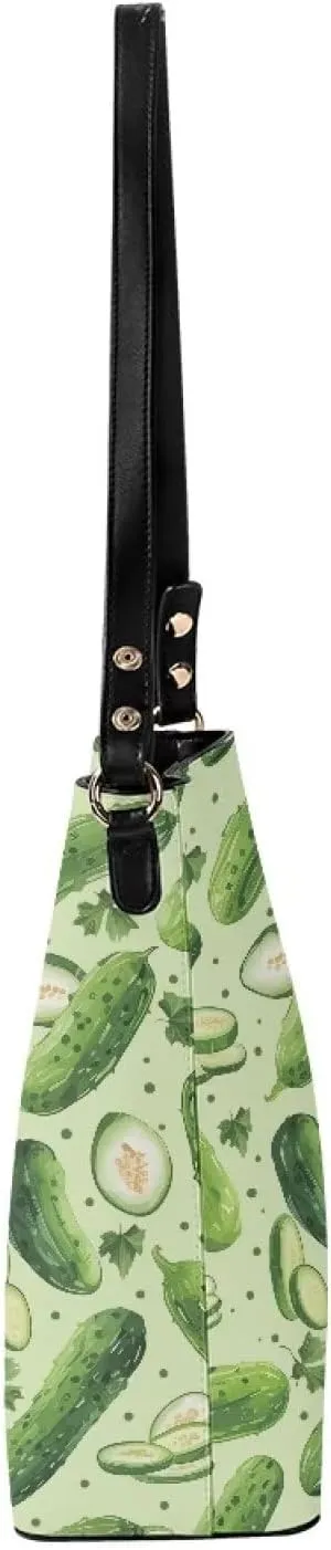 FOR U DESIGNS Faux Leather Bucket Bag Crossbody Bags for Women Shoulder Handbags with Adjustable Strap