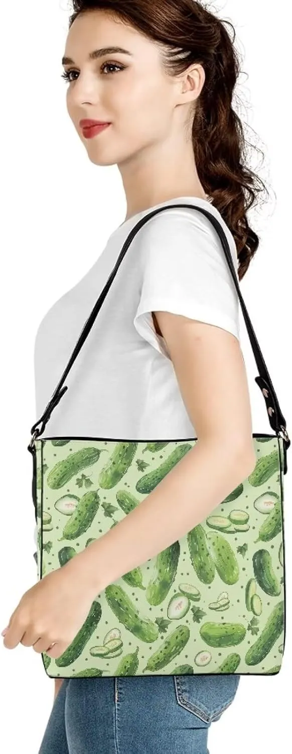 FOR U DESIGNS Faux Leather Bucket Bag Crossbody Bags for Women Shoulder Handbags with Adjustable Strap