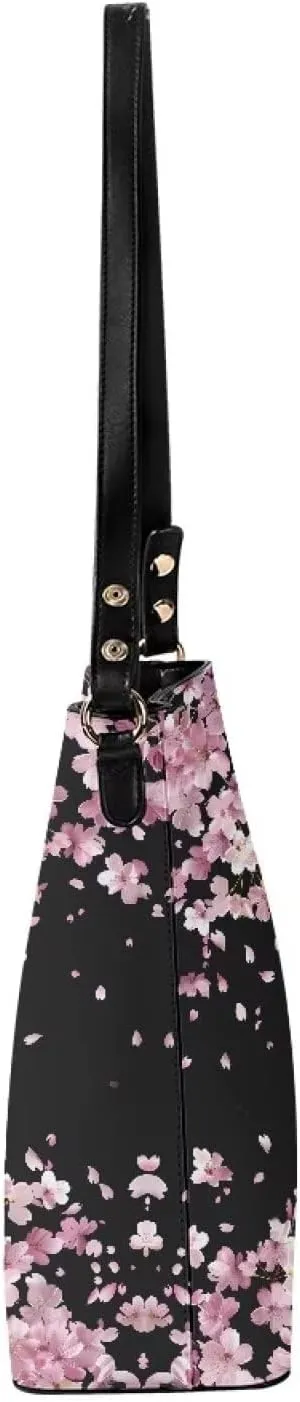 FOR U DESIGNS Faux Leather Bucket Bag Crossbody Bags for Women Shoulder Handbags with Adjustable Strap