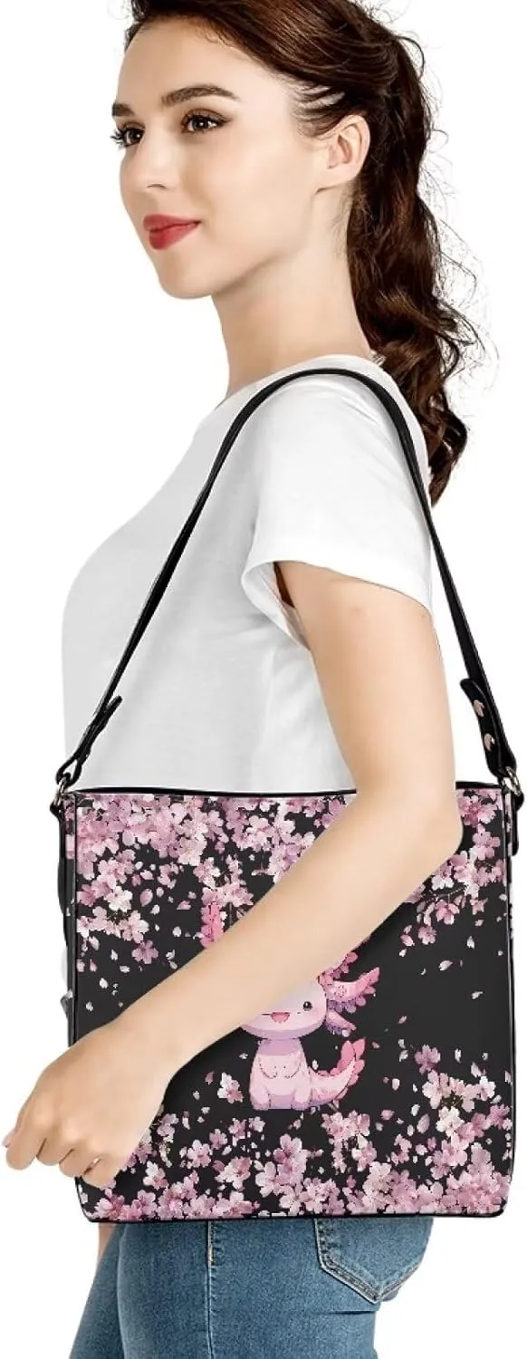 FOR U DESIGNS Faux Leather Bucket Bag Crossbody Bags for Women Shoulder Handbags with Adjustable Strap