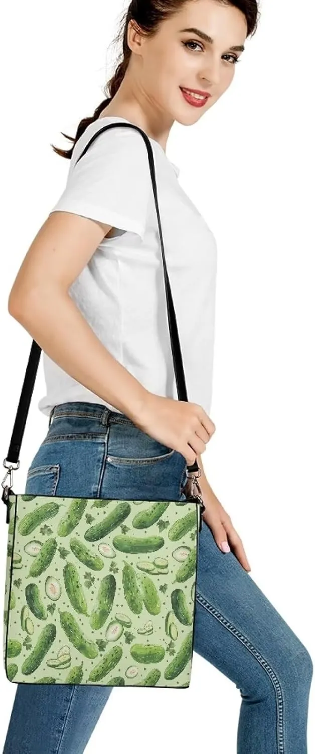 FOR U DESIGNS Faux Leather Bucket Bag Crossbody Bags for Women Shoulder Handbags with Adjustable Strap