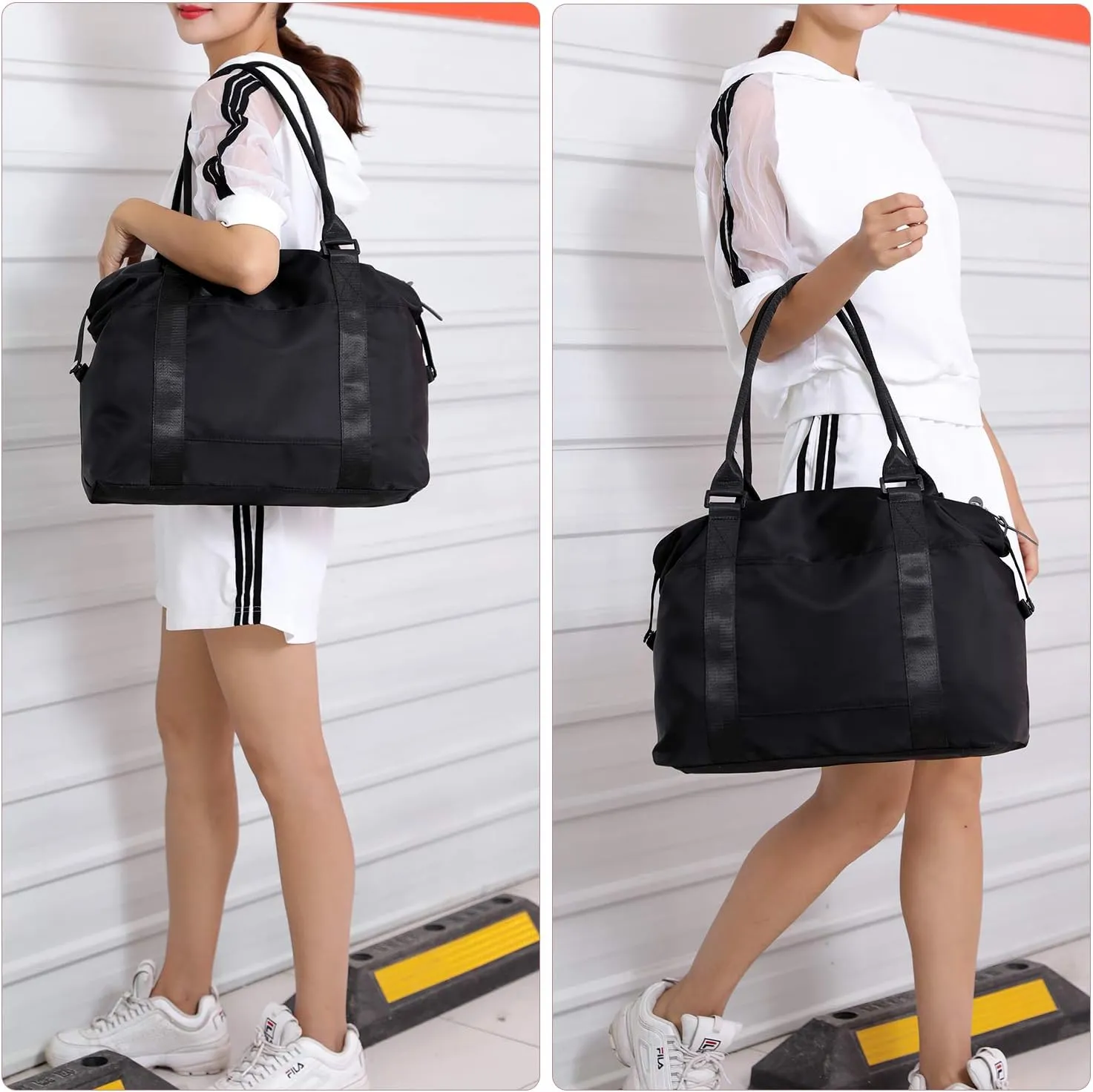 forestfish Duffle Tote Bag Weekender Bags for Women Travel with Trolley Sleeve
