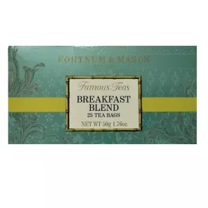 Fortnum and Mason. Breakfast Blend 25 Tea Bags 50g 1.76oz (1 Pack) Cellophane Sealed Box