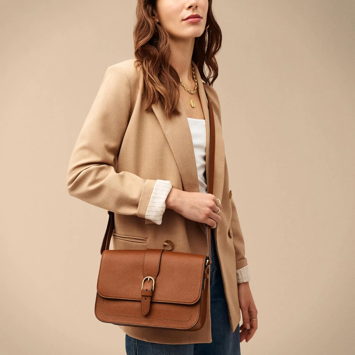 Fossil Women's Zoey Leather Crossbody Bag