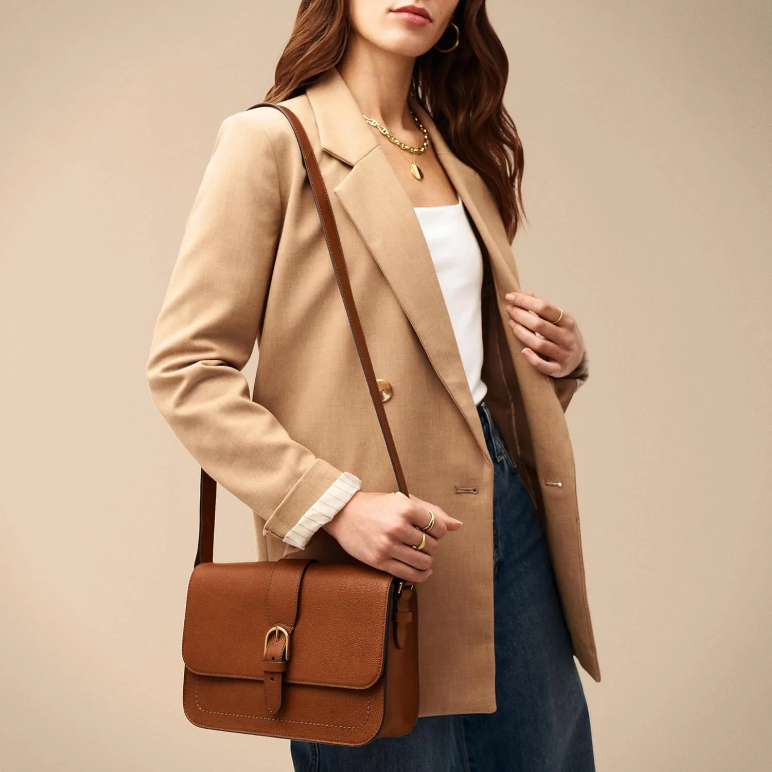 Fossil Women's Zoey Leather Crossbody Bag