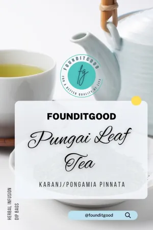 FounditGood Pungai Leaf Tea | Pure Pongamia Pinnata – Skin Care, Metabolic & Joint Health Support, Comprehensive Wellness | 100% Natural Herbal Tea | 60 Dip Tea bags