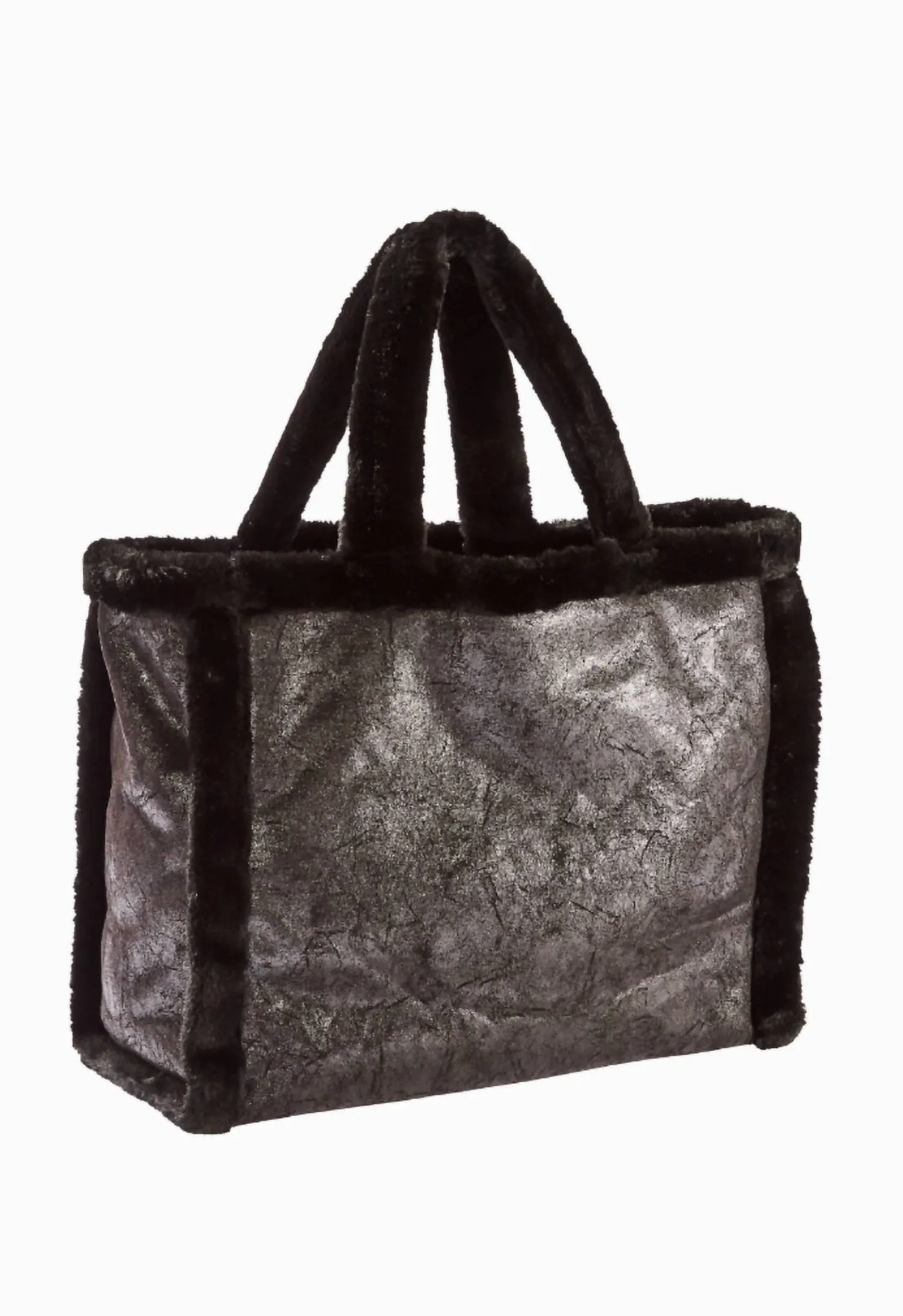 Freed - Women's Vegan Leather And Faux Fur Tote Bag