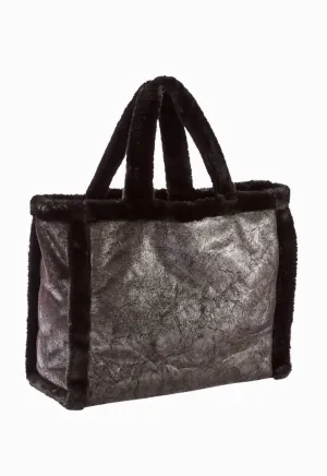 Freed - Women's Vegan Leather And Faux Fur Tote Bag