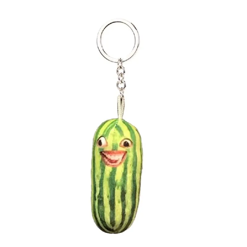 Fruity Fun Watermelon Plush Keychain for Bags