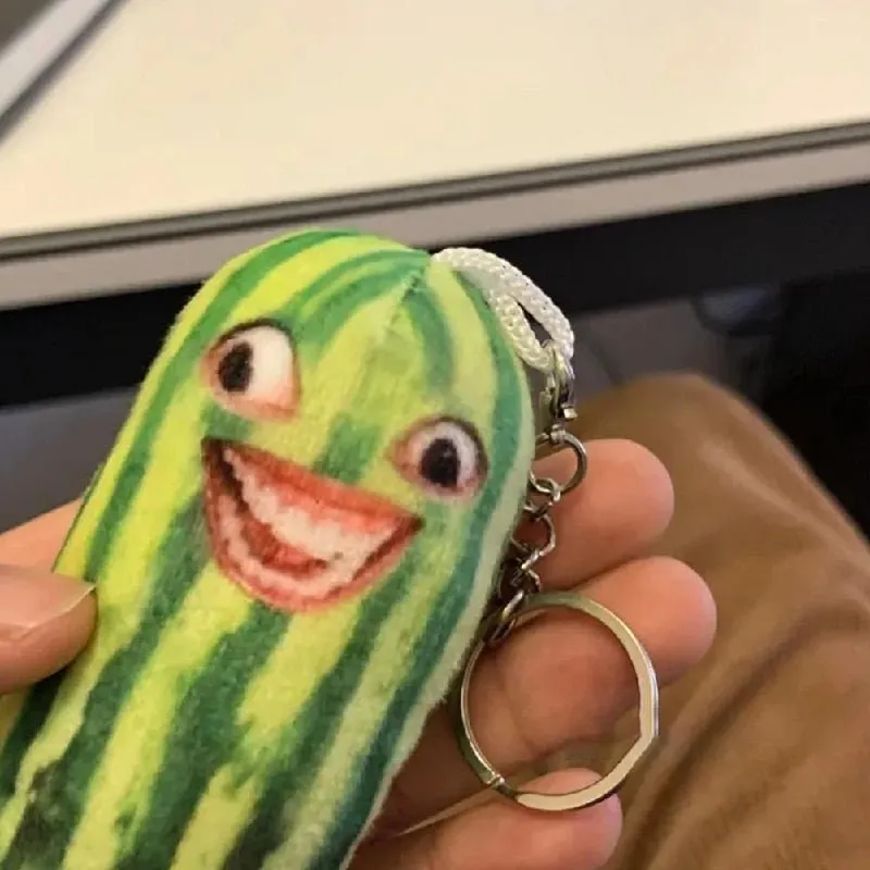 Fruity Fun Watermelon Plush Keychain for Bags