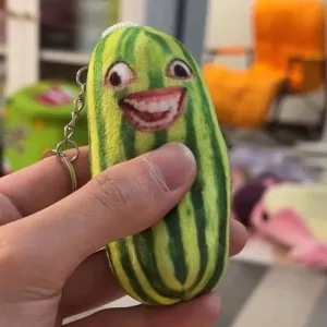Fruity Fun Watermelon Plush Keychain for Bags