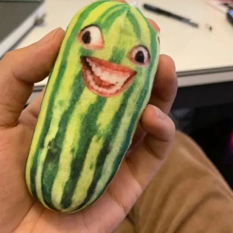 Fruity Fun Watermelon Plush Keychain for Bags