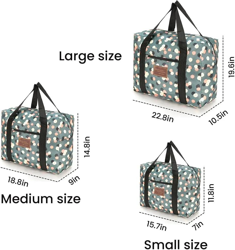 FUNSEED Travel Duffel Bags for Women and Men, 78L Large Waterproof Carry-on Luggage Bag (Green, Small 21L)