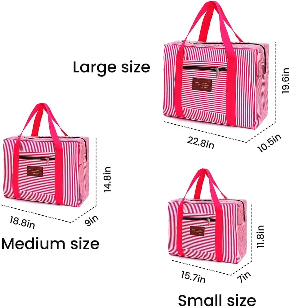 FUNSEED Travel Duffel Bags for Women and Men, 78L Large Waterproof Carry-on Luggage Bag (Red, Small 21L)