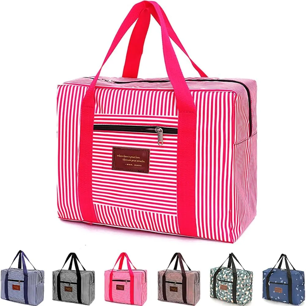 FUNSEED Travel Duffel Bags for Women and Men, 78L Large Waterproof Carry-on Luggage Bag (Red, Small 21L)