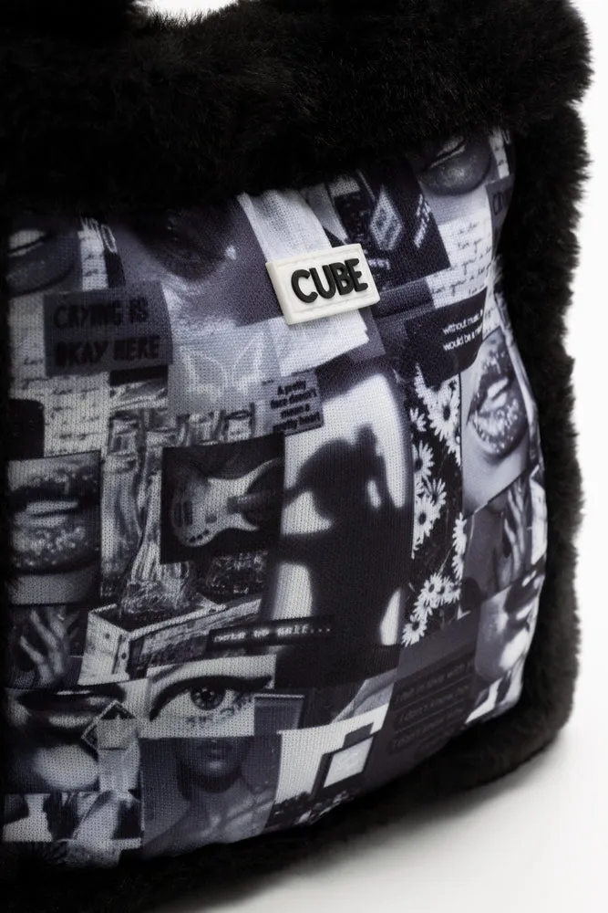 Fur Handbag Black