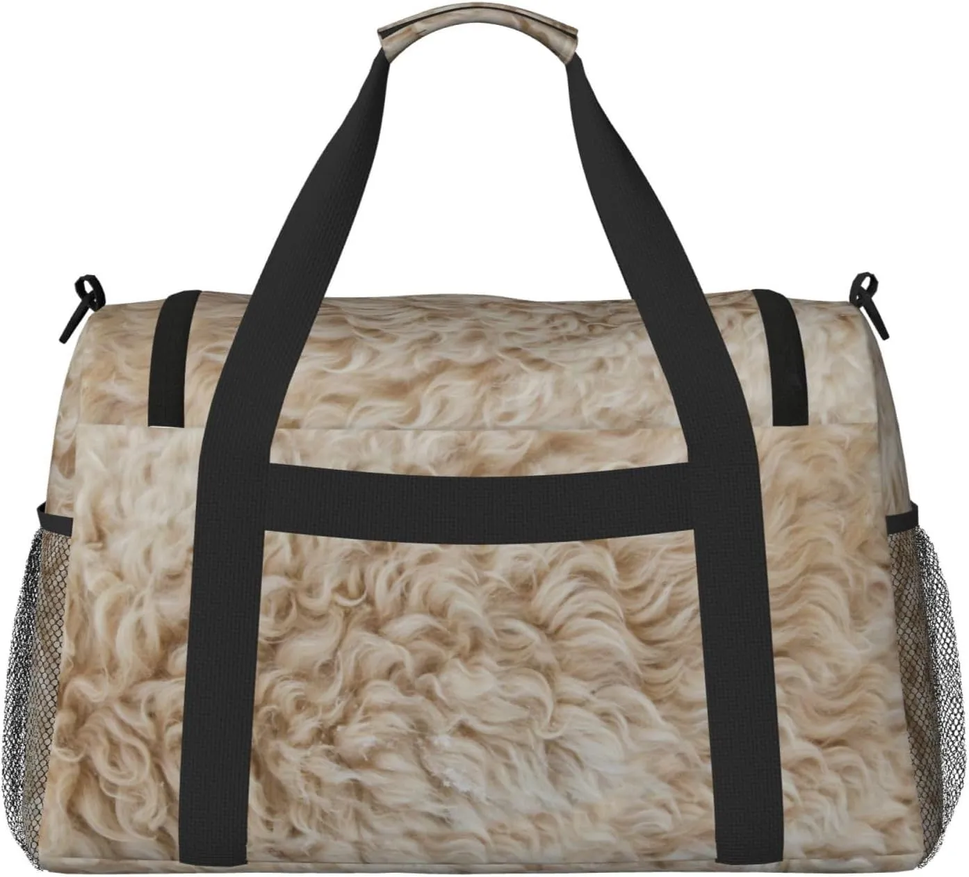 Fur Wool Travel Duffel Bag Large Foldable Waterproof Overnight Bag For Beach Swim Bags Pool Sports Gym