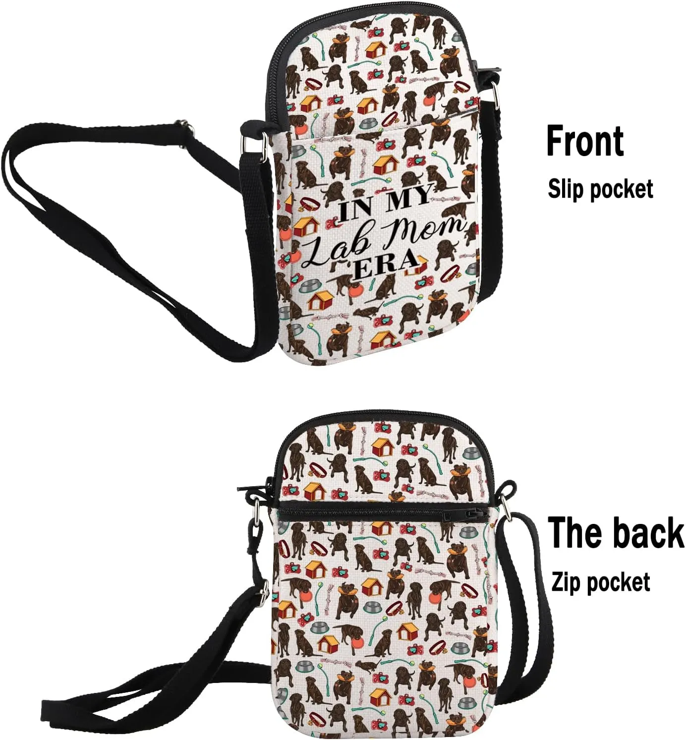 G2TUP Chocolate Labrador Lover Gift Lab Mom Era Makeup Bag Chocolate Labrador Owner Cosmetic Bag Labrador Mom Gift (Lab Mom Era S)