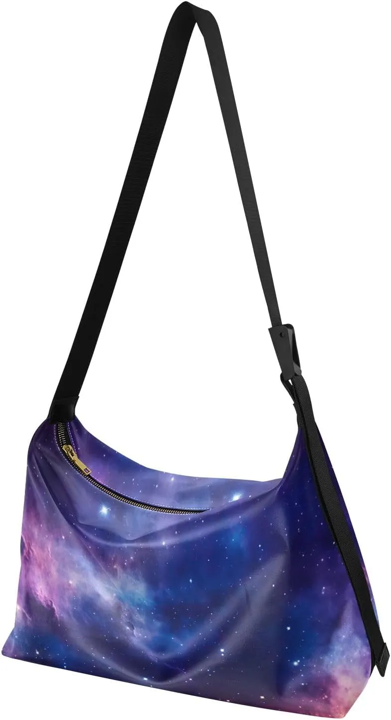 GAIGEO Fantasy Sea Of Clouds And Whale Shoulder Strap Bag, Men's Shoulder Bags, Leather Crossbody Bag