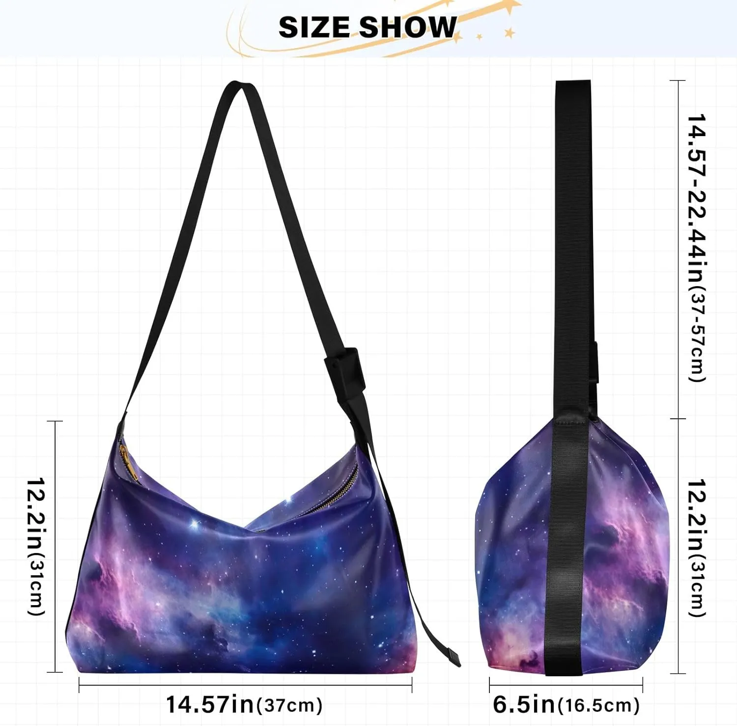 GAIGEO Fantasy Sea Of Clouds And Whale Shoulder Strap Bag, Men's Shoulder Bags, Leather Crossbody Bag