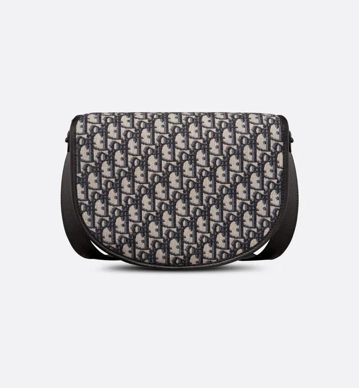 Gallop Bag with Strap • Beige and Black Dior Oblique Jacquard