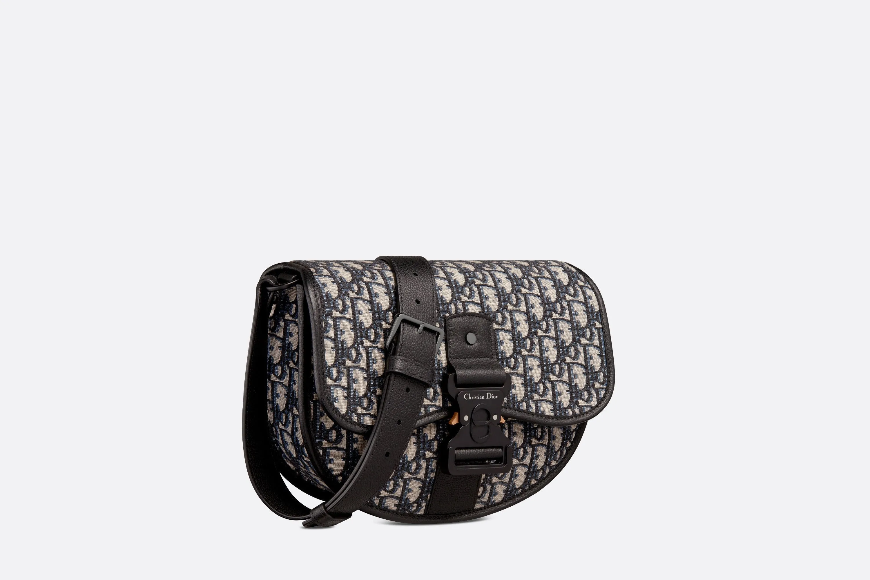 Gallop Bag with Strap • Beige and Black Dior Oblique Jacquard