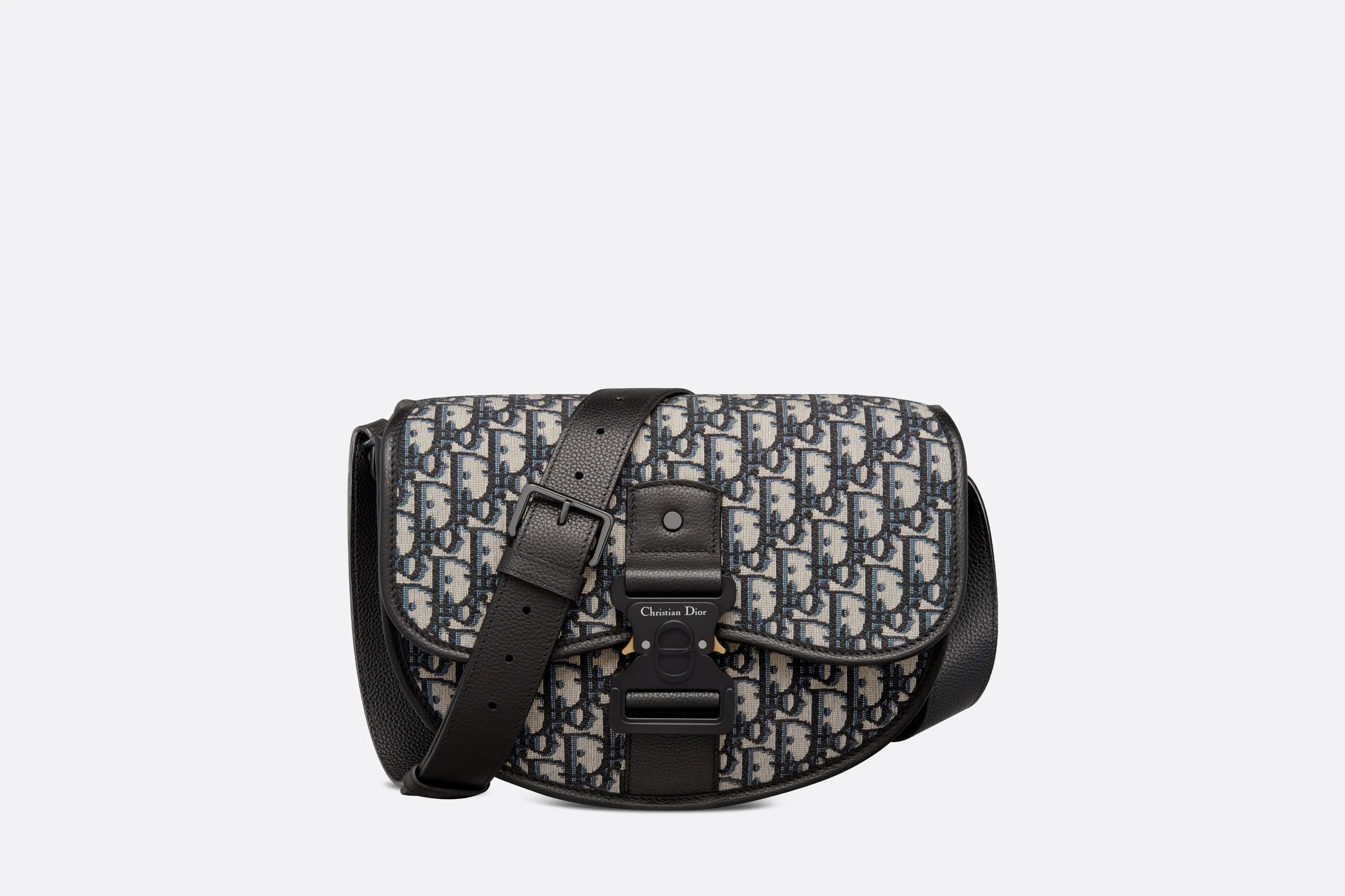Gallop Bag with Strap • Beige and Black Dior Oblique Jacquard