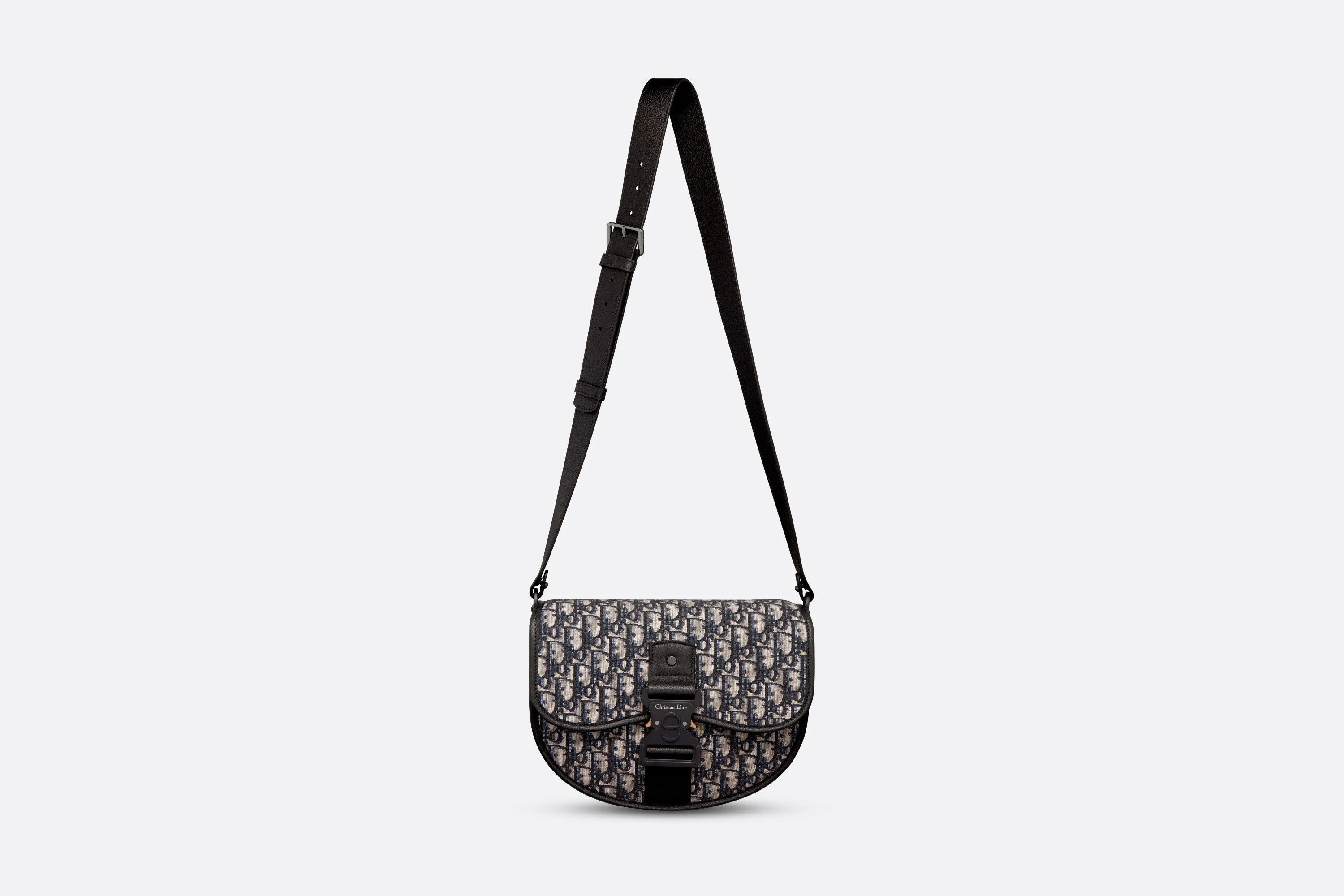 Gallop Bag with Strap • Beige and Black Dior Oblique Jacquard