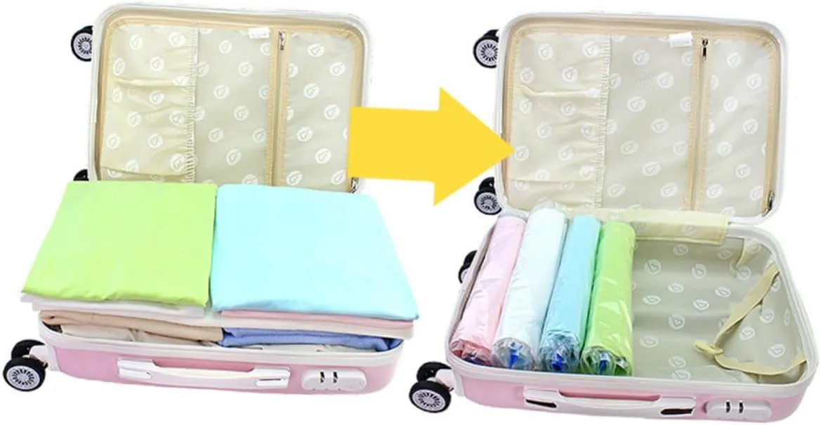 Garneck 5Pcs Vacuum Storage Bags Space Saver Compression Organizer for Clothes and Quilts Sealed Storage for Neat Organization and Travel Efficiency