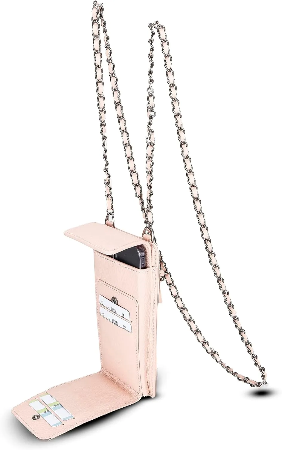 Genuine Leather Cross-Body Bags For Women, Cross-Body Purse Cell Phone Wallet Purses Case With Detachable Strap, Shoulder Bag