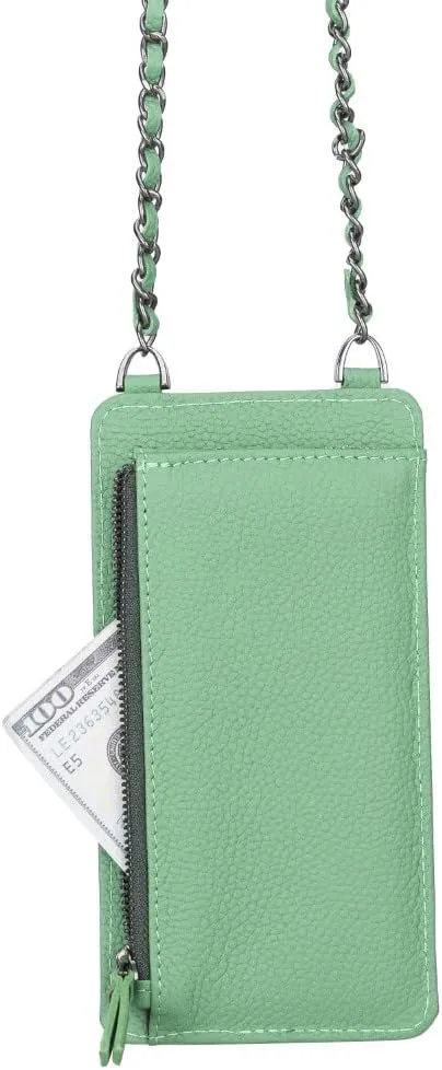 Genuine Leather Cross-Body Bags For Women, Cross-Body Purse Cell Phone Wallet Purses Case With Detachable Strap, Shoulder Bag