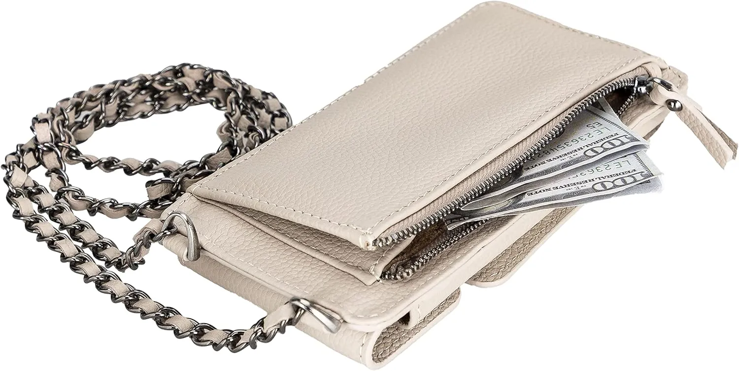 Genuine Leather Cross-Body Bags For Women, Cross-Body Purse Cell Phone Wallet Purses Case With Detachable Strap, Shoulder Bag