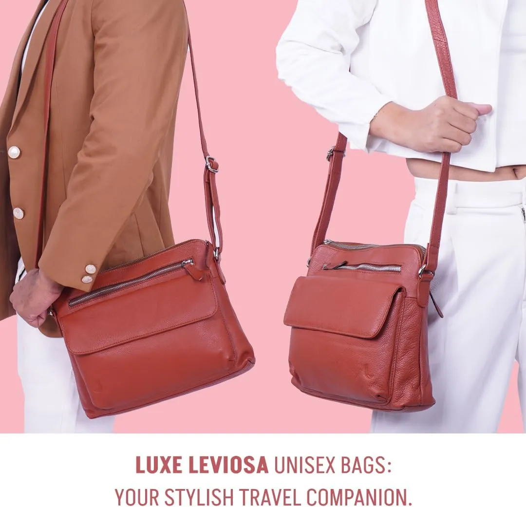 Genuine Leather Crossbody Bag for Women – Medium Size Leathure Purse, Stylish and Durable Handbags for Women